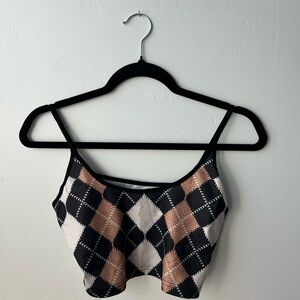 Argyle Patterned Women's Bralette